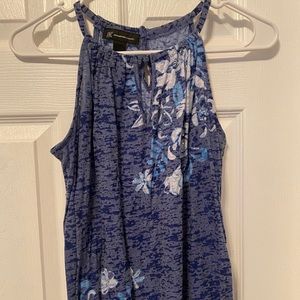 Blue floral tank top